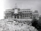 The Construction of the Parliament (from the photo archives of the Historic Museum of Budapest)
