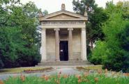 The building of the memorial hall designed by Miklós Ybl
