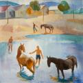 Károly Patkó: Bathing Horses