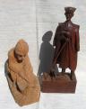 Péntek Lajos:<b>Kukoricamorzsoló</b>, 32,5 cm<br>Pataky Antal:<b>Hortobágyi gulyás</b>, 48,5 cm