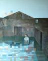 Kántor Ágnes: Sekély víz 2009. akril, vászon 100x80 cm