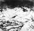 Behavazott falu, 1928, rézkarc