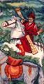 Horse Messenger from the Time of the Original Settlement, 1993, wool gobelin, 1450x1340 cm (except)