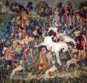 Unikornis faliszőnyeg (részlet), 1495-1505 körül