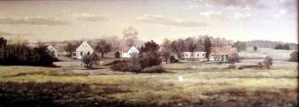 Bihari Puhl Levente: Őrségi panoráma, o-farost, 30x80cm