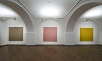 Gál András: Triptych három részből, 2012, olaj, vászon, egyenként 197×191 cm