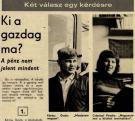 A Dunántúli Naplóban a pályaterverzésről nyilatkozik (1976. 10. 24., p3.)