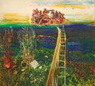 Csernus Tibor (1927–2007): Nádas, 1964, vászon, olaj, 134×152 cm