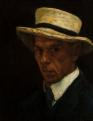 Czigány Dezső (1883-1937): Szalmakalapos önarckép, 1906\r\n