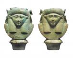 Hathor-fejes jelvény töredéke