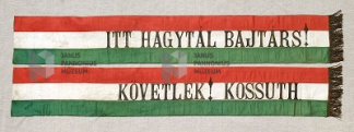 Koszorúszalag Irányi Dániel sírjára Kossuth Lajostól