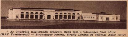A Közlekedési Múzeum terve, Érdekes Újság, 1958