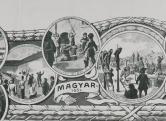 A Kreith-féle Ereklyemúzeum emléklapja, litográfia (részlet)