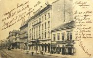 Üllői út a Medikus kávéházzal. (1904, Salgó Sándor fényképészete)