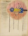 Moholy-Nagy László: Fénymobil terv, 1946, 59,5 x 50 cm, vegyes technika, papír