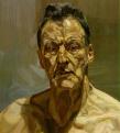 Lucien Freud: Reflexió (önarckép), 1985.<br>Forrás: www.artcyclopedia.com