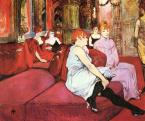 Henri de Toulouse-Lautrec: A Rue des Moulins szalonjában, 1894.<br>Forrás: www.en.wikipedia.org