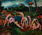 Perlrott Csaba Vilmos (1880-1955): Fürdőző fiúk,1911\r\n