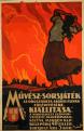 Bíró Mihály plakátján a "muszkák" pusztításai jelennek meg. (részlet a Propaganda az I. világháborúban c. kiállításból)