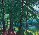 Szatmárnémeti park, 1917, olaj, vászon, 86 x 90 cm