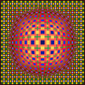 Victor Vasarely: Mimas Sol II, 1984 (Robert Zussau ajándéka)