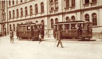Villamosok a Király utcában (Pécs)
