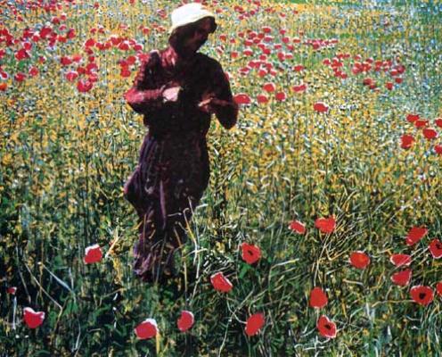 Arab nő ellenfényben, 2002. Olaj, vászon, 115x140 cm