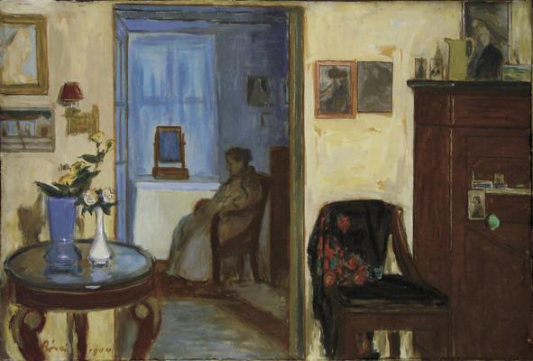 Amikor az ember visszaemlékezéseiből él, 1904.<br>olaj, lemezpapír, 70,4×103,6 cm. MNG, Lsz.: 3296