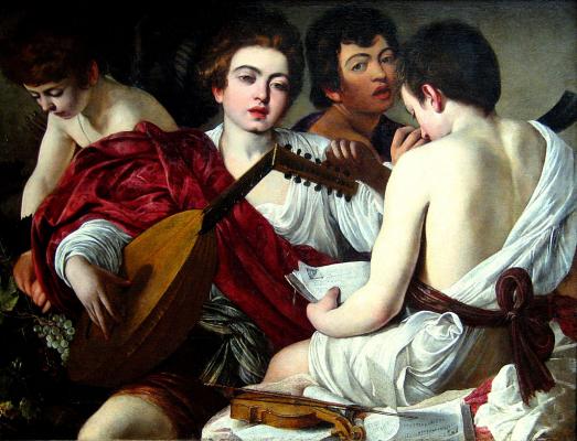 Caravaggio: A zenészek, 1595 körül
