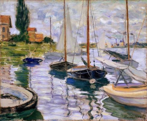 Claude Monet: Hajók a Szajnán, 1874.