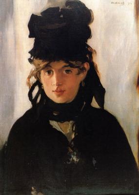 Édouard Manet: Berthe Morisot ibolyacsokorral, 1872.