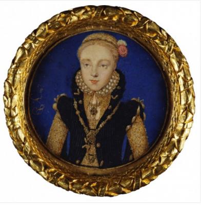 Nicholas Hilliard: Medál I. Erzsébet miniatűr arcképével, 1560 körül