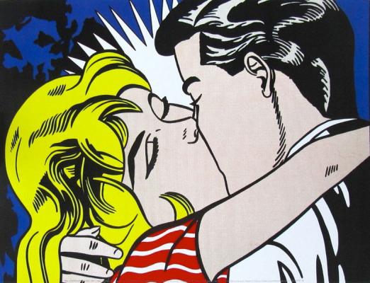 Roy Lichtenstein: Csók II., 1962.
