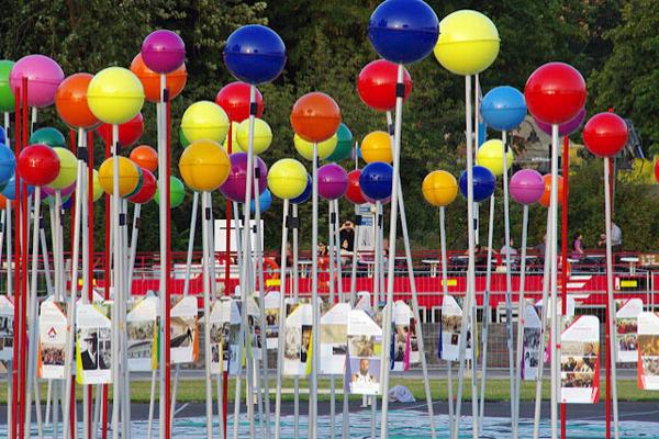 Várostérkép a berlini Schlossplatzon