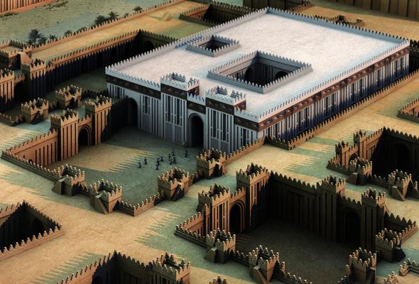 Templom Bit Reshben, digitális rekonstrukció, Kr. e. 3-2. évezred