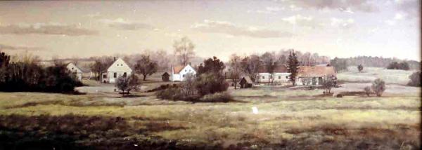 Bihari Puhl Levente: Őrségi panoráma, o-farost, 30x80cm