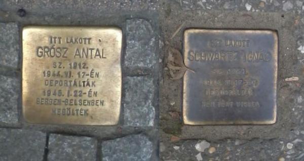 Botlatókövek a holokauszt kiskunhalasi áldozatai emlékére