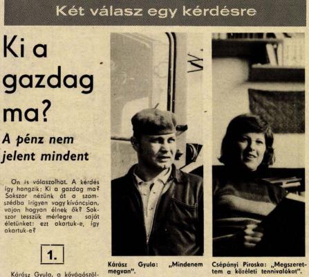 A Dunántúli Naplóban a pályaterverzésről nyilatkozik (1976. 10. 24., p3.)