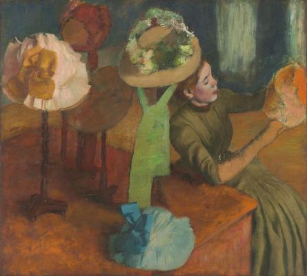 Edgar Degas: A kalaposnál, 1882-1886 körül