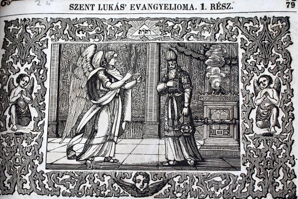 Gábriel megjövendöli Keresztelő Szent János születését Zakariás papnak