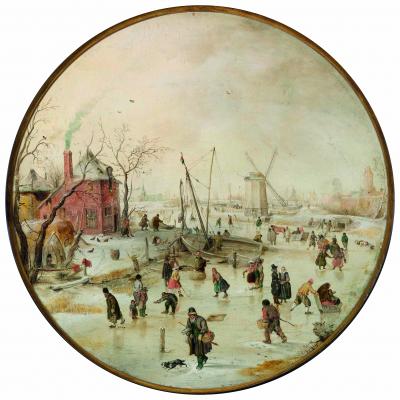 Hendrick Avercamp: Téli táj korcsolyázókkal