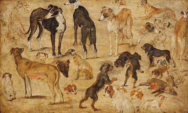 Id. Jan Brueghel: Állatok, tanulmányrajz, 1616.