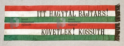 Koszorúszalag Irányi Dániel sírjára Kossuth Lajostól