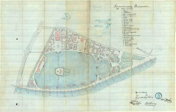 A terv Budapest Főváros Levéltára őrizetében található. A tervet a Székesfővárosi Tanács által kiadott építési engedélyhez mellékelték. (BFL IV.1407.b III. 328/1896)