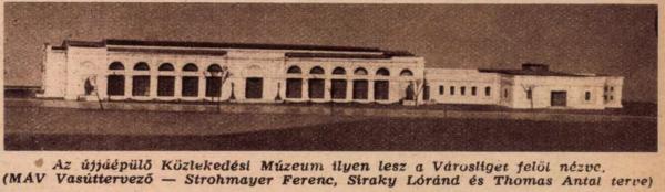 A Közlekedési Múzeum terve, Érdekes Újság, 1958