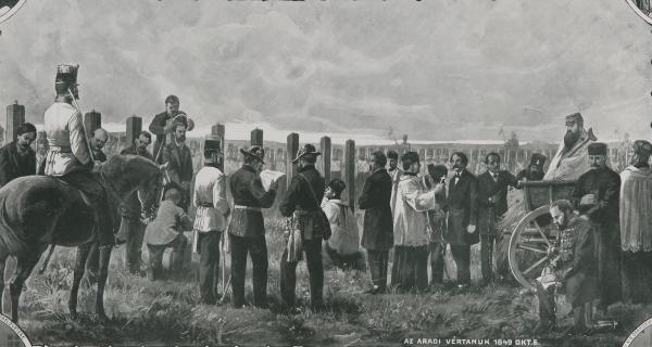 A Kreith-féle Ereklyemúzeum emléklapja, litográfia (részlet)