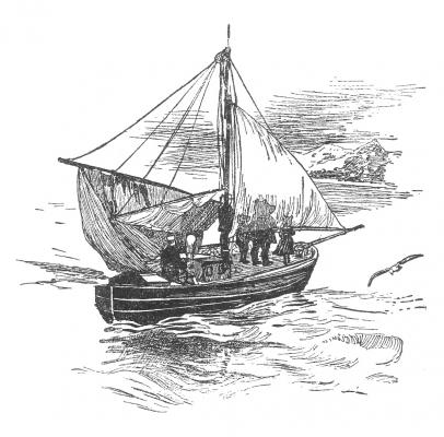 Vitorlással a Balatonon (Mühlbeck Károly festőművész, grafikus illusztrációja)