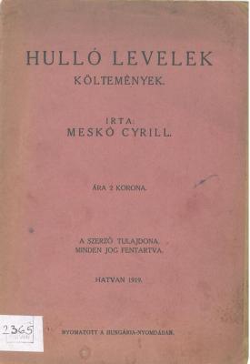 Meskó Cyrill verseskötete