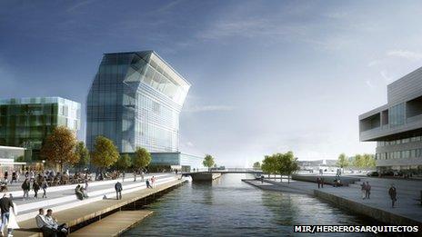 Az új múzeum Oslo keleti vízpartján