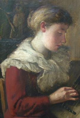 Rippl-Rónai József: Gitározó nő, 1890. olaj, vászon<br>© Somogy Megyei Múzeumok Igazgatósága - Rippl-Rónai Múzeum